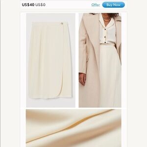 H&M Giuliva heritage collection ivory wrap around skirt in 2